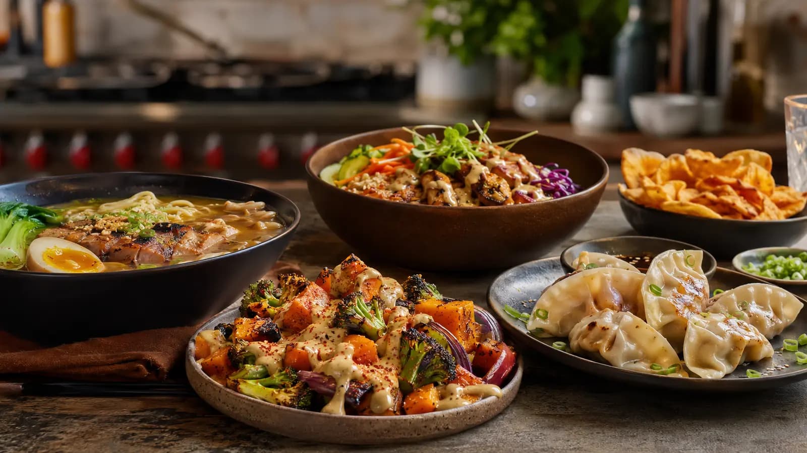 Noodles, sauces, snacks and prepared-food applications for flavor enhancers and savory ingredients